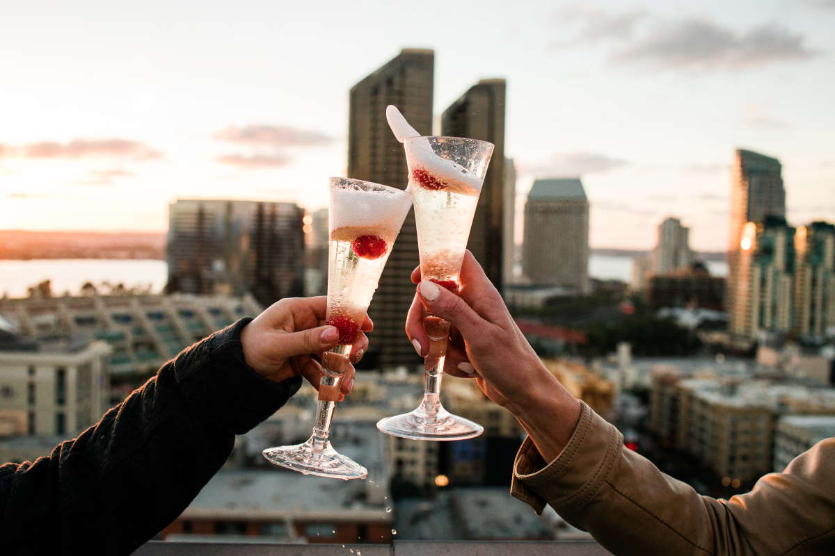 Bottle Service at ALTITUDE Sky Lounge with Champaign