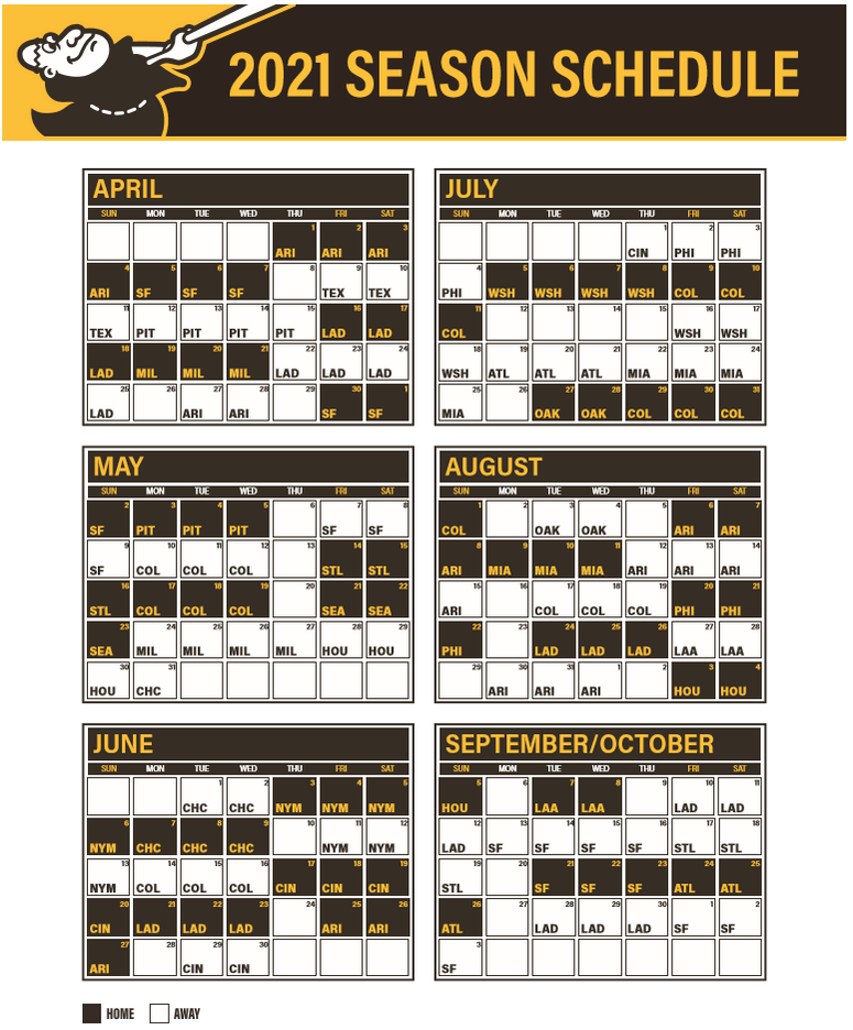 Padres Printable Schedule Customize And Print